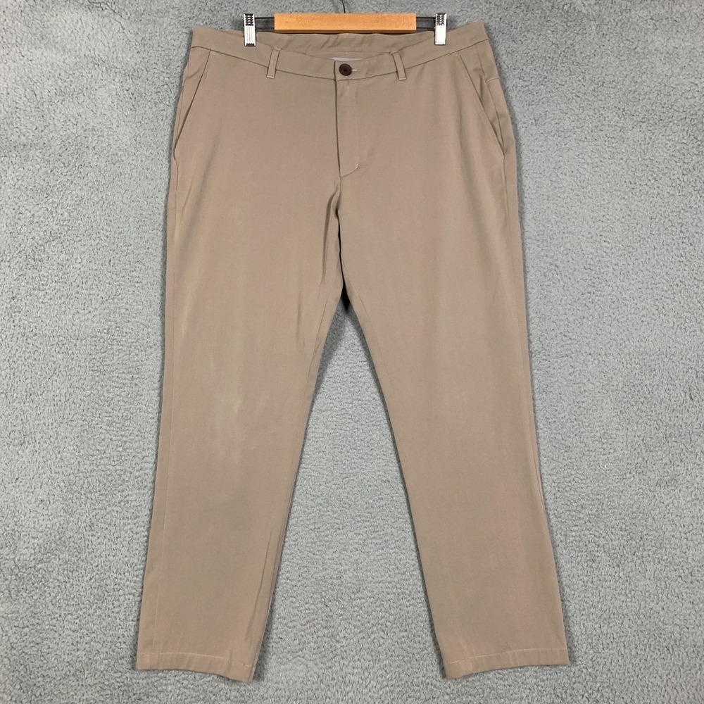 Ministry Of Supply Momentum Chino Mens 38 x 29.5 Tan Slim Fit Wrinkle Free Pants
